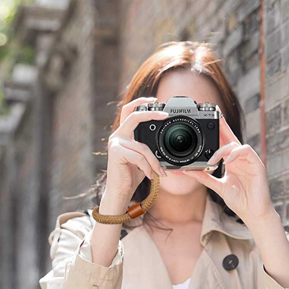 Foleto cinturino per fotocamera in pelle da polso in Nylon corda per fotocamera cinturino da polso a mano cordino per Leica Canon Nikon Sony SLR cintura per fotocamera
