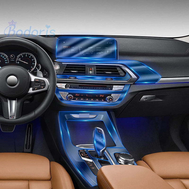 For BMW X3 X4 F25 F26 G01 G02 2011-20 Interior Console Screen AC Navigation Transparent TPU Protector Film sticker Accessories