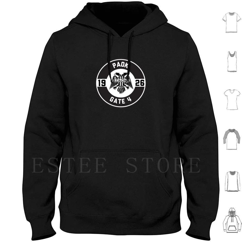 Paok Gate 4 Hoodies Long Sleeve Paok Paok Paok Thessalonikis Gate 4 Paok Gate 4 1926 Ultras Hooligans Football