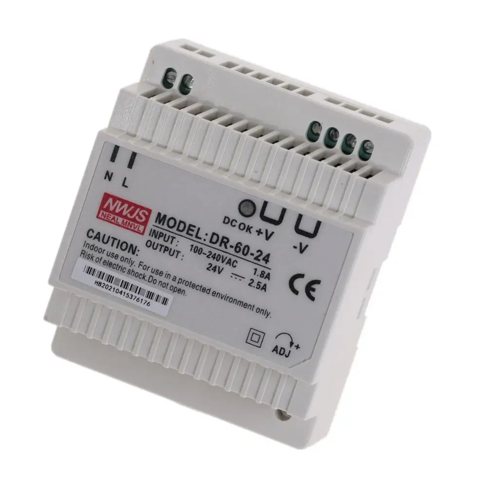 

Импульсный источник питания DR-60 DR-45 DR-30 30 Вт 45 Вт 60 Вт с одним выходом 5 в 12 В 15 в 24 В на Din-рейку