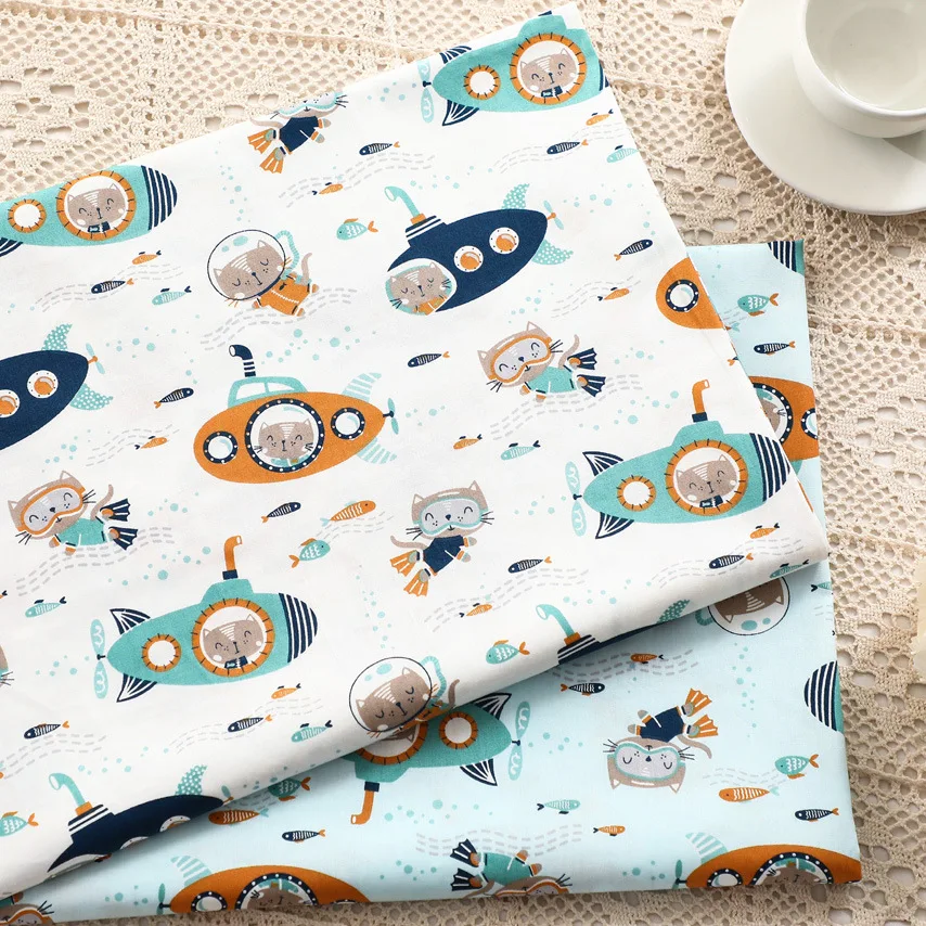 New Spacecraft 100% Twill Cotton fabric Cloth DIY handmade sewing patchwork quilting home sheets pillow decor tissus material