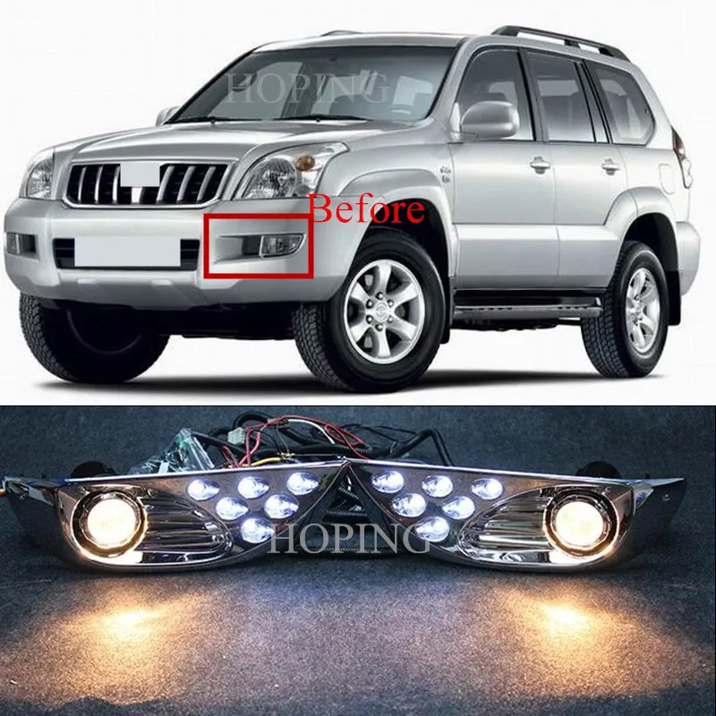 Hoping  Front Bumper LED Fog Light et For Toyota PRADO 120 Series 2700 4000 LC120 2002 2003 2004 2005 2006 2007 2008 2009