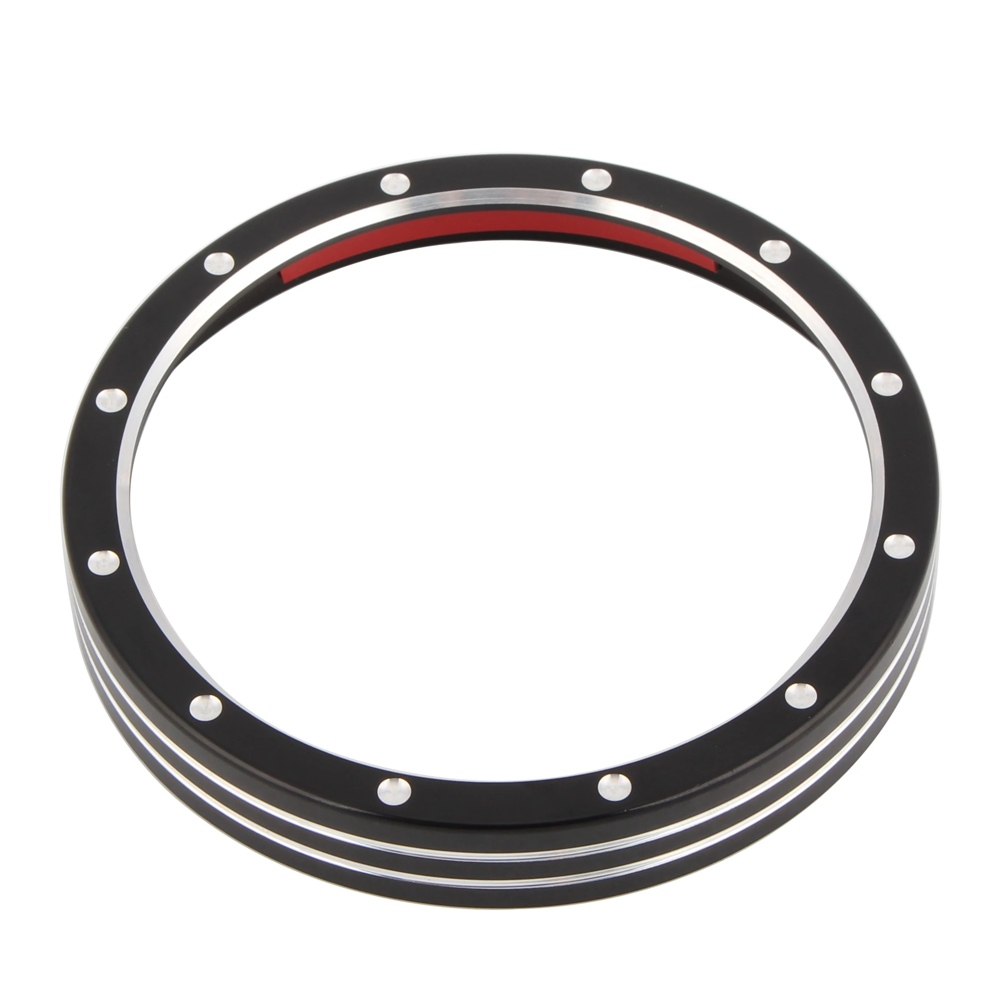 Motorcycle Speedometer Trim Bezel Trim Ring Aluminum For Harley Sportster 883 1200 Dyna Street Bob Low Rider Black/Chrome