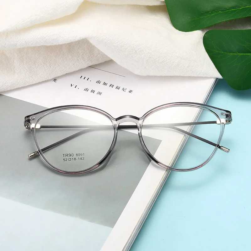 SWOKENCE Photochromic Myopia Glasses Prescription -1.0 to -6.0 Men Women Fashion Short Sighted Spectacles Discolored F044