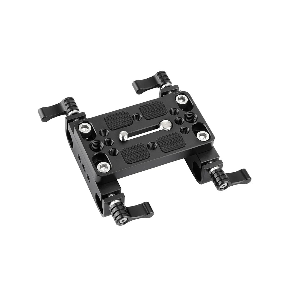 KIMRIG Camera Mounting Plate Tripod Mounting Base Plate With 15mm Rod Clamp Railblock For Rod Support / Dslr Rig Cage