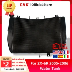 CVK Motorcycle Aluminum Radiator Cooler Cooling Water Tank for Kawasaki NINJA ZX6R 636 ZX-6R 2005 2006 ZX636 ZX600 ZX 6R 05 06