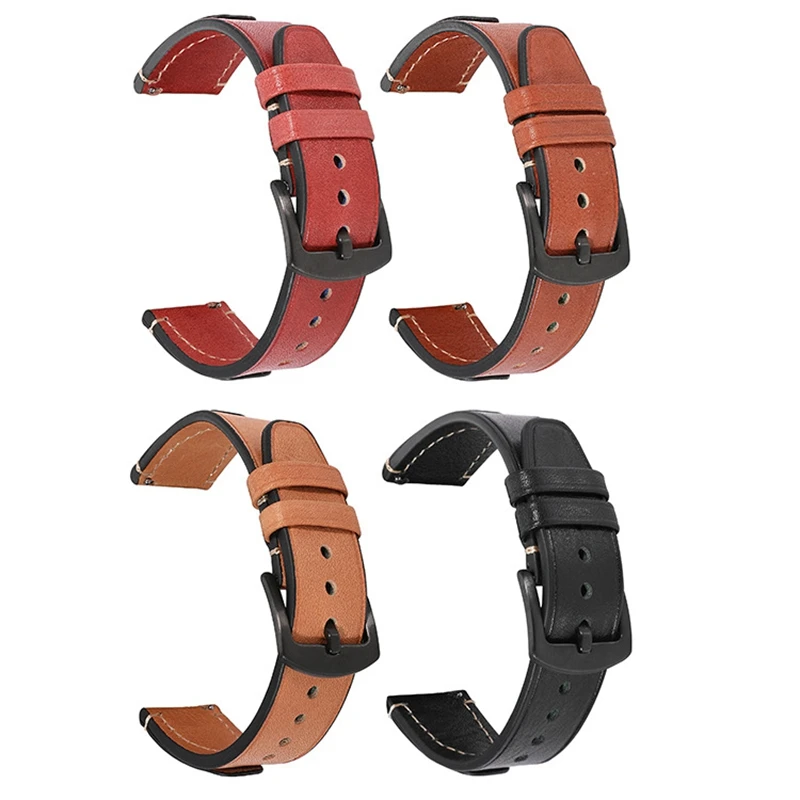 Retro Vegetable Tanned Leather Strap18mm 20mm 22mm 24mm Quick Release Genuine Leather Watchband for MOTO GearS3