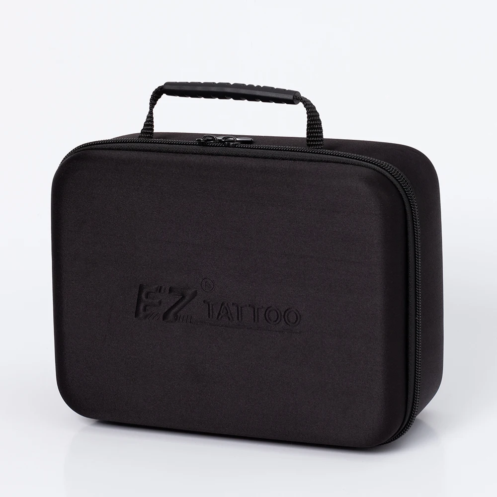 EZ Tattoo Travel Case Black Blank Box for Tattoo Needles Machines power pedals Clip cords tattoo equipment