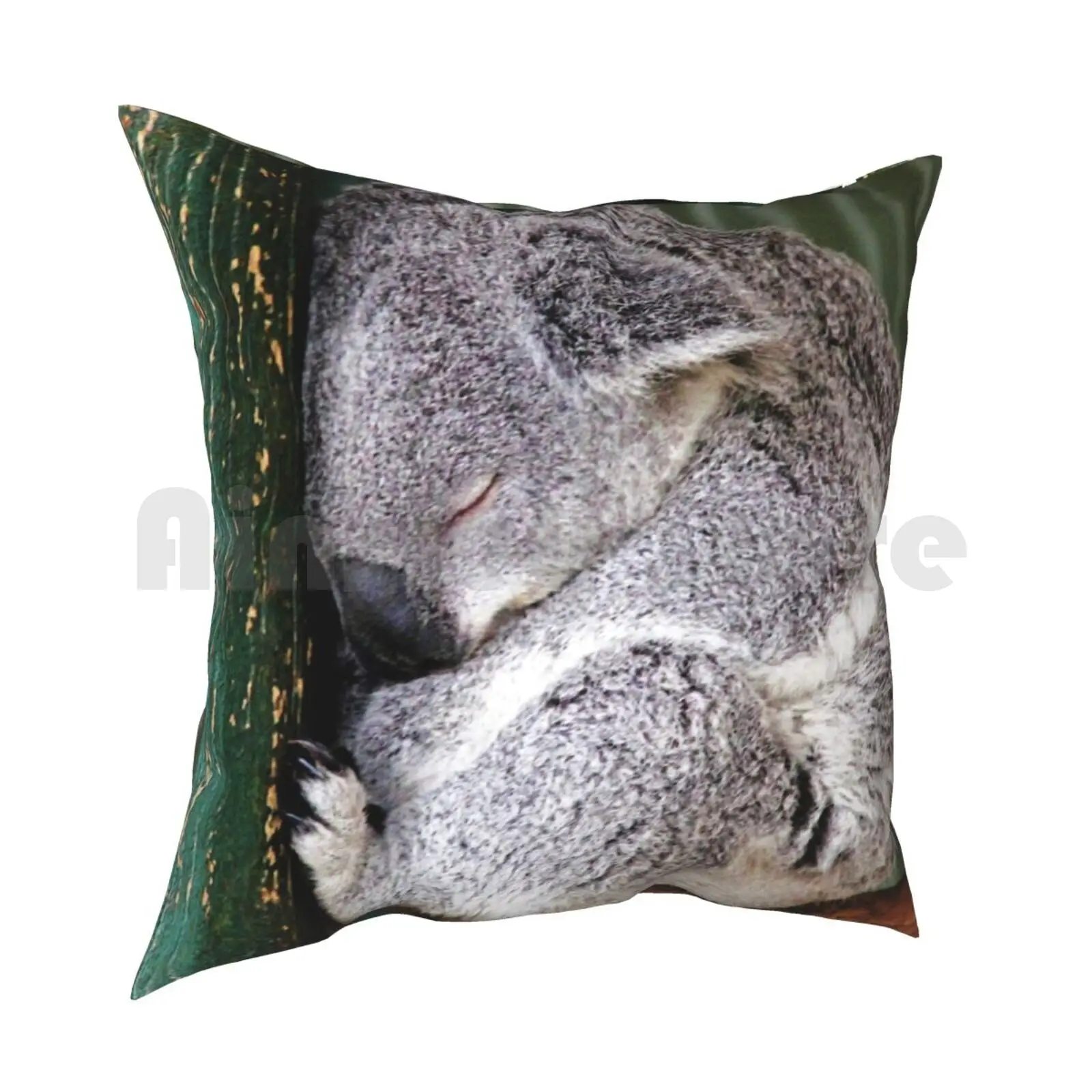 Sleeping Koala Pillow Case Printed Home Soft Throw Pillow Koala Wildlife Animals