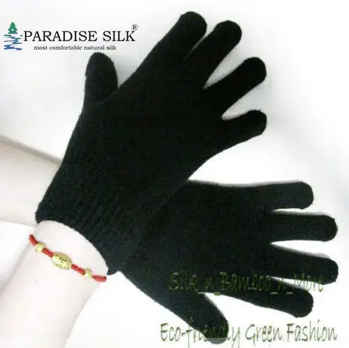 Thick Gloves 1 Pair Unisex Knit Silk/Cashmere Magic Gloves Winter Gloves One Size