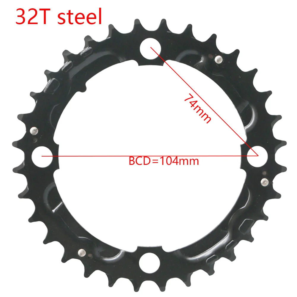 MTB 22/24/26/28/32/36/38/42/44T Bicycle Chainring Chainwheel for Shimano Sram Crankset 64/104BCD Bike Double/Triple Speed Sprock