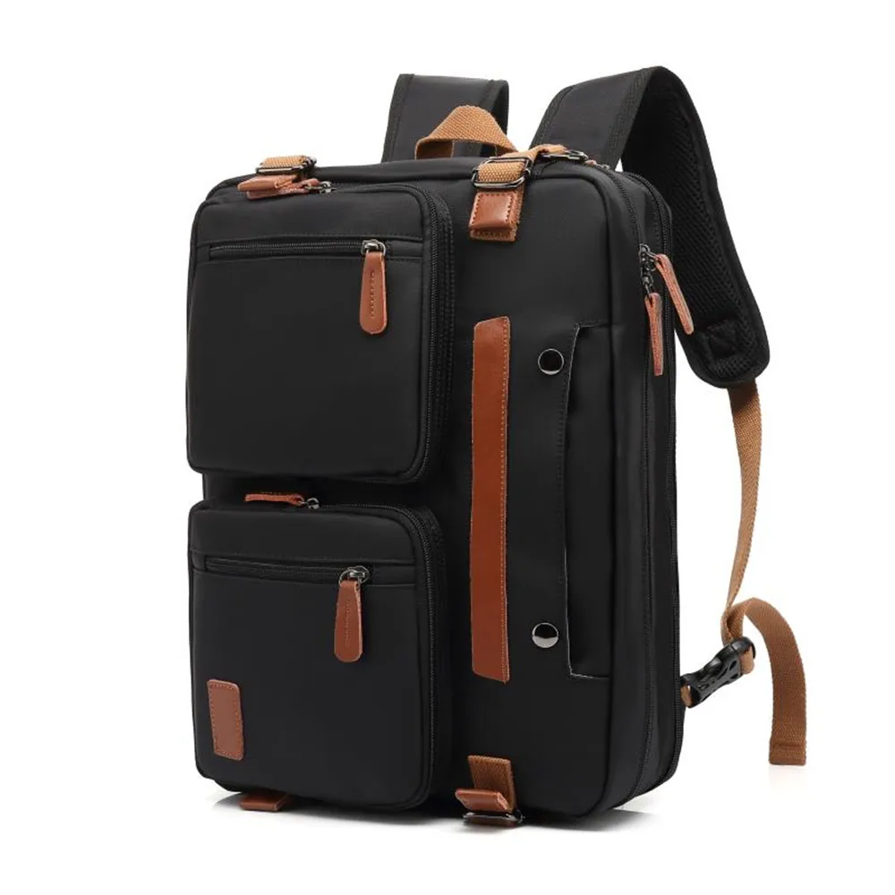 2024 New Convertible 15.6/17.3 Inch Laptop Backpack Messenger Shoulder Bag Handbag Business Travel Nylon waterproof Backpack