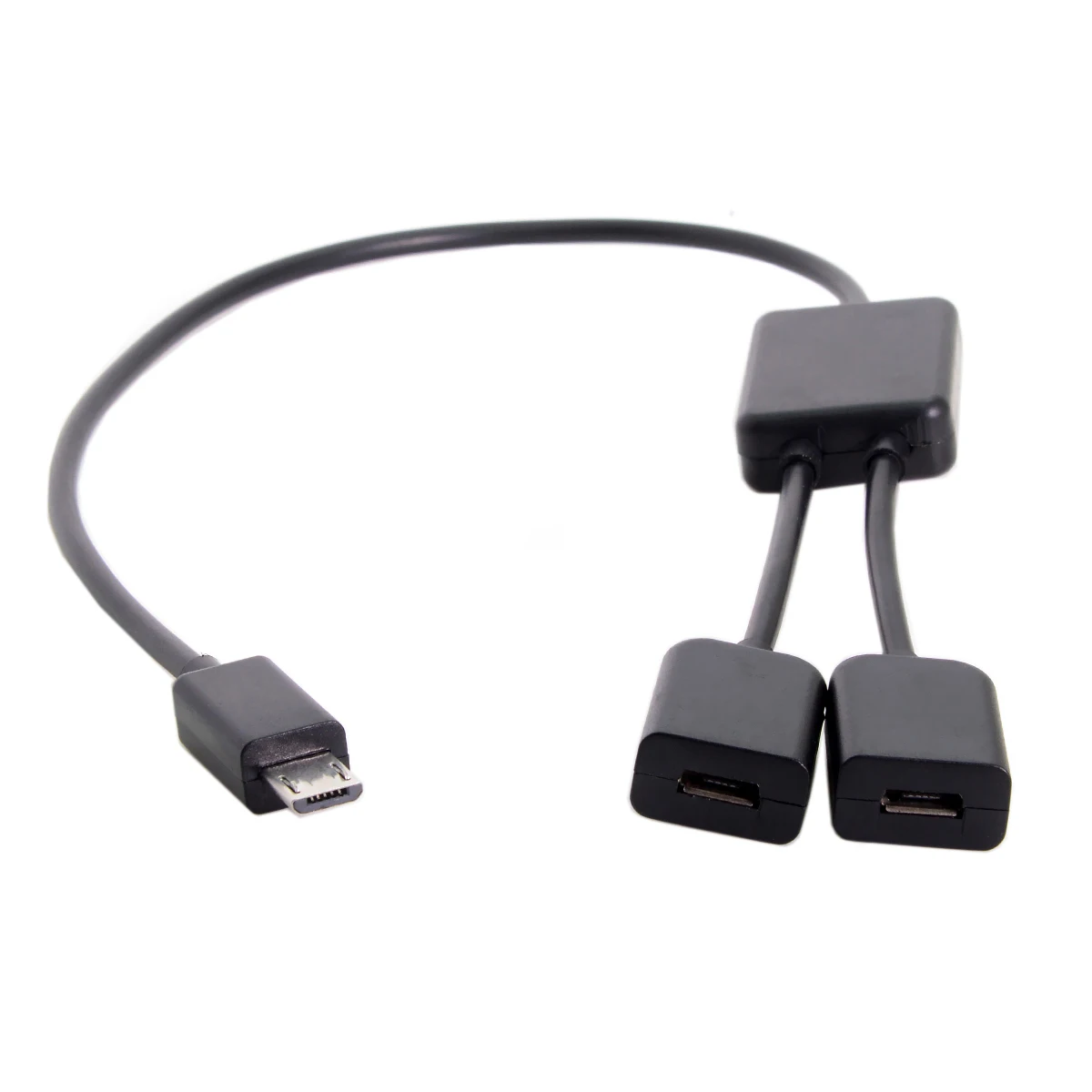 

CY Micro USB to Dual Ports Micro USB Female Hub Cable For Laptop PC & Mouse & Flash Disk