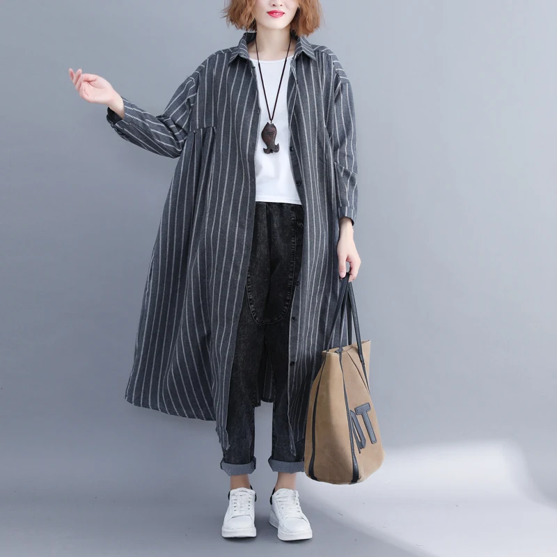 Spring Autumn Women Cotton Linen Korean Long Sleeve Shirt Coat Woman Casual Cardigan Shirts Ladies New Arrival Shirts Coat 2023