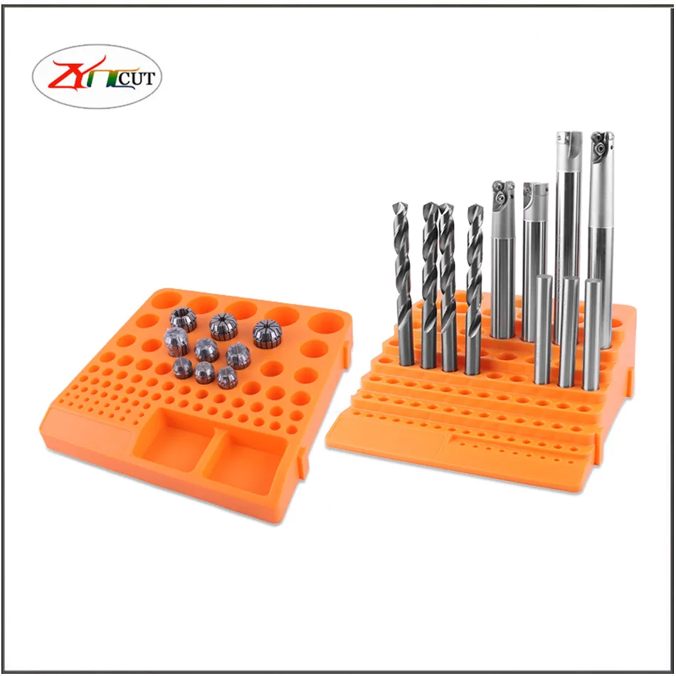 Drill Bit Storage Case Stand Round Shape Hard Plastic Organizer Milling cutter storage box CNC Collet collection Tool