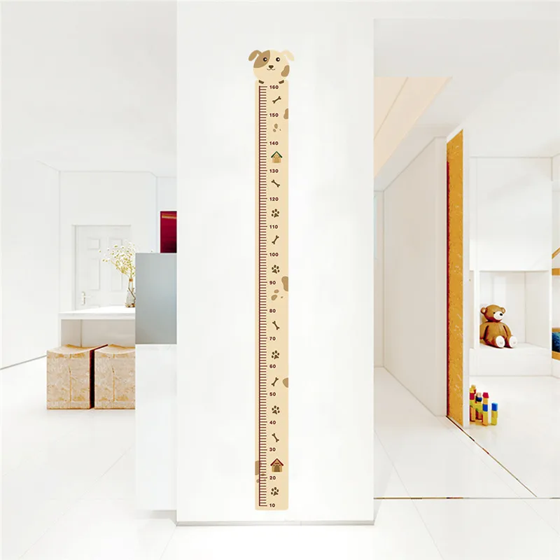 Creative Height Measure Ruler Wall Stickers Home Decoration Kids Room Bedroom Mural Art Diy Pvc Growth Chart Wall Decal
