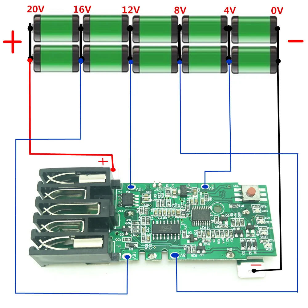 For Milwaukee 18V M18 Lithium Battery Plastic Case Cover PCB Charging 3Ah 4Ah 5Ah 6Ah 9Ah PCB Board Shell