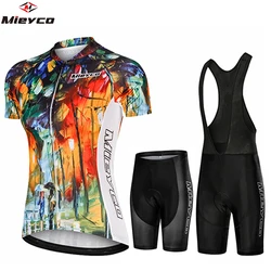 Mieyco Summer Jumpsuit Cycling Jersey Set Women's Cycling Clothing Road Bike Gel Shorts Mountain Bike T-shirt Team Clothes