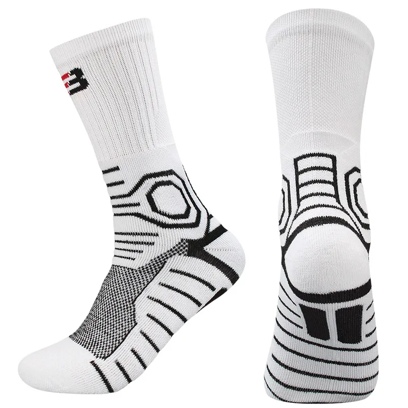 

2 Pair/Lot High Quality Mens Basketball Socks Sports Cycling Socks Cotton Towel Bottom Non-slip Sweat Absorption Sports Socks