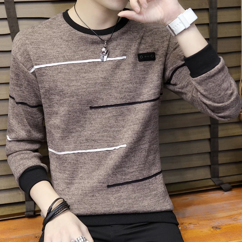 

2023 Men Autumn Sweater Winter Clothes Casual Mens Pullover Bottom Knitted Sweaters Spring Thin Pullovers Roupas LWL675