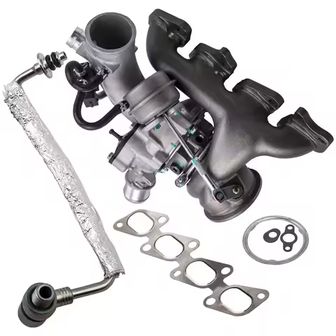 Maxpeedingrods 781504 Turbo Turbocharger + Coolant Line for Chevy Cruze Sonic Trax/ for Buick Encore 1.4T Turbine Turbolader