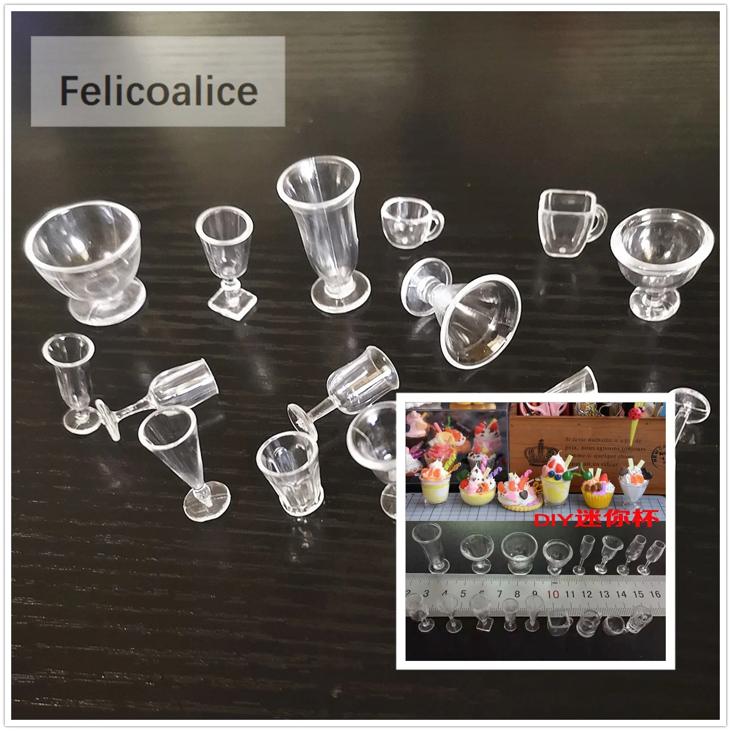 17pcs Plate Cup Dish Bowl Tableware Set Dollhouse Miniature Toy Doll Food Kitchen Living Room Accessories 1:12 Scale