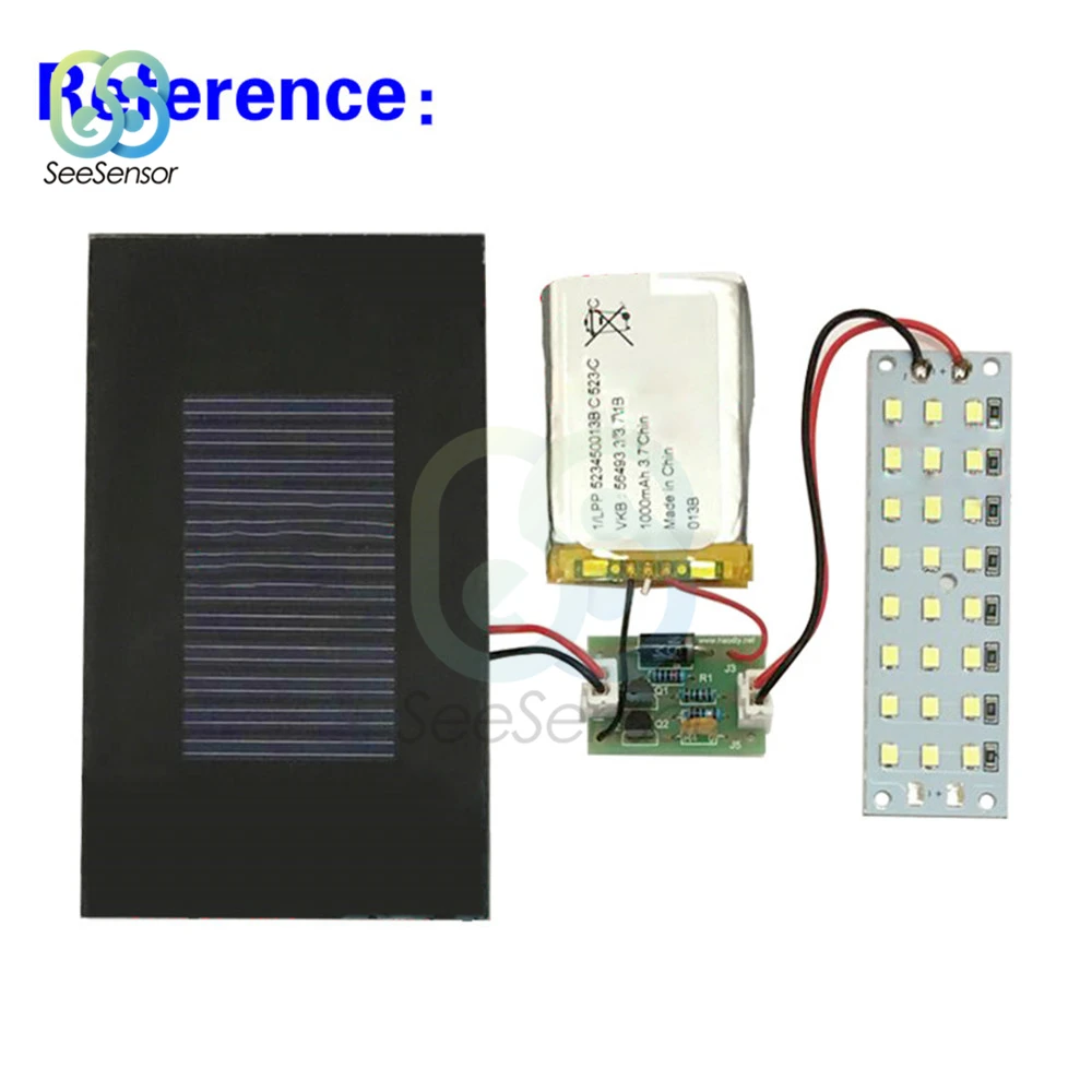 Lithium Battery Solar Charging Board with Protection Charger Module Light Control Sensor for LED Lamps Light DIY Kits