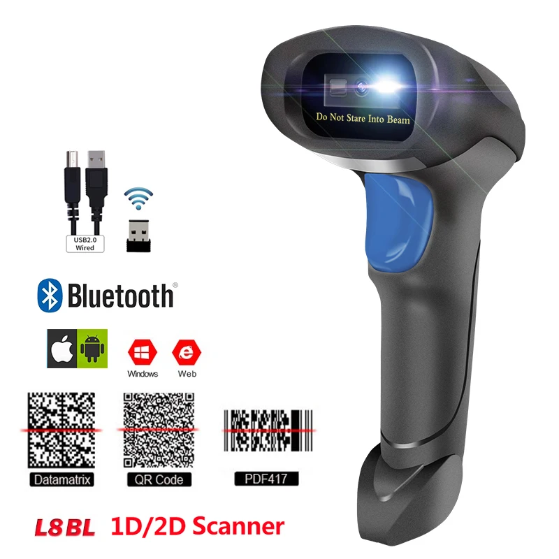 Imagem -03 - Kefar Venda Quente Digitalização Automática 2d sem Fio e com Fio Handheld Scanner de Código de Barras Usb Suporte Supermercado Loja Varejo Logística
