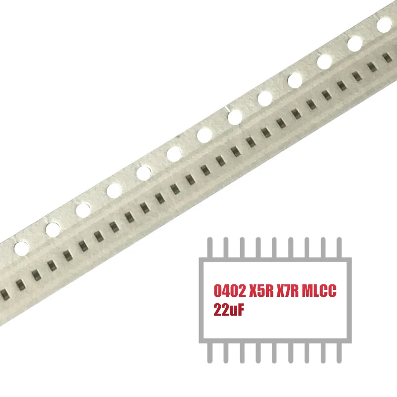 

MY GROUP 100PCS 4V 6.3V X5R X7R 22UF 0402 SMD capacitor MLCC Chip Multilayer Ceramic Capacitor in Stock