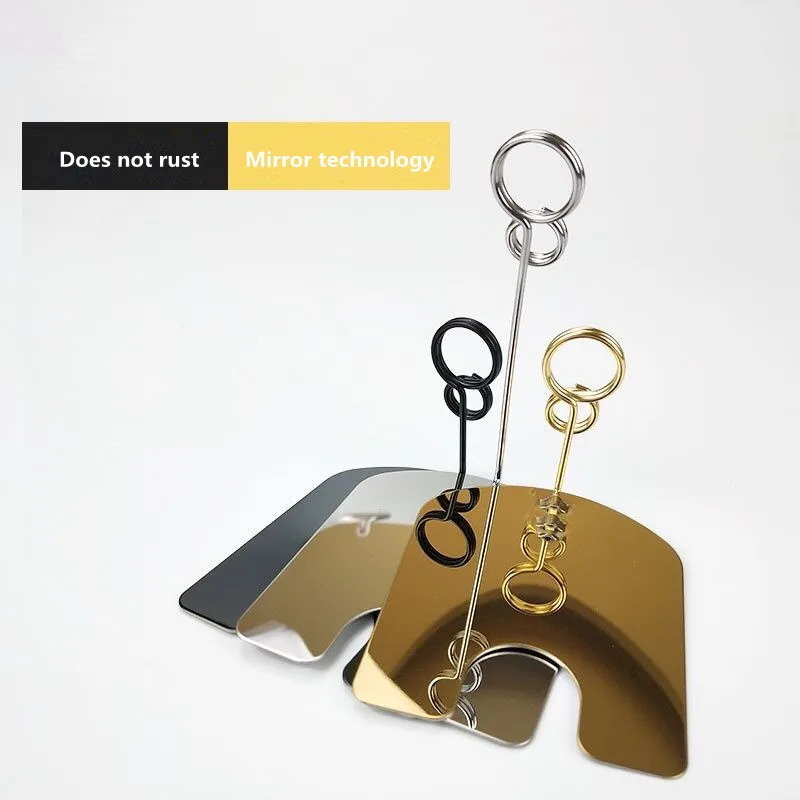 10 Pieces Mini Table Number Place Card Holder Stand Cake Bread Price Label Clip Wire Picture Photo Wedding Menu Memo Clips