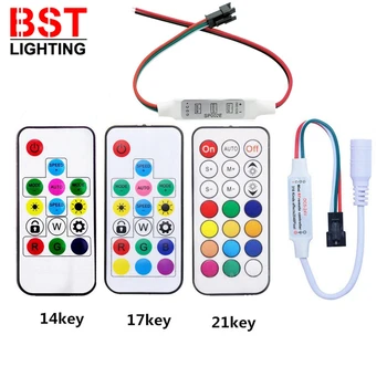 Mini 3key RF 14key 17key 21key Led Pixel Streifen DC5-24V Licht Controller Für WS2811 WS2812B SK6812 6803 mit Fernbedienung