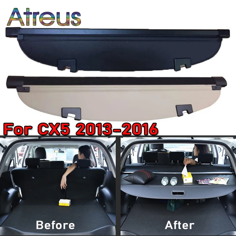 1set Trunk Parcel Shelf Cover for Mazda CX5 CX-5 2013 2014 2015 2016 CX 5 Retractable Rear Racks Spacer Curtain Accessories