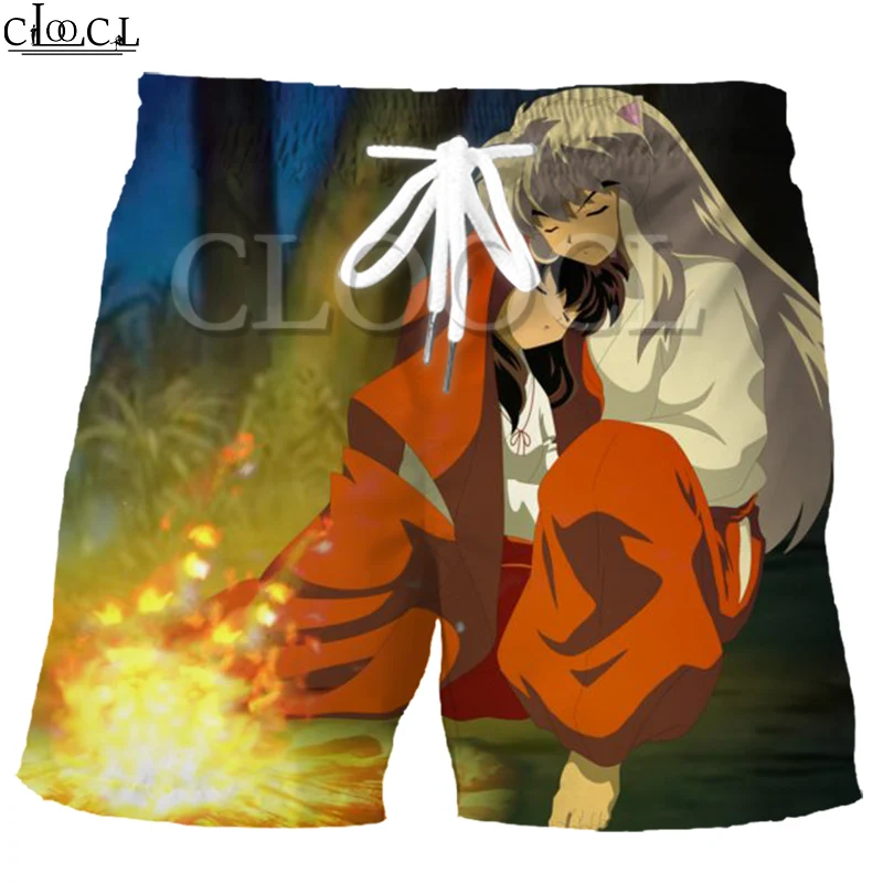 

CLOOCL Japanese Anime Inuyasha 3D Print Men Fashion Sports Shorts Hip Hop Summer Beach Sweatpants