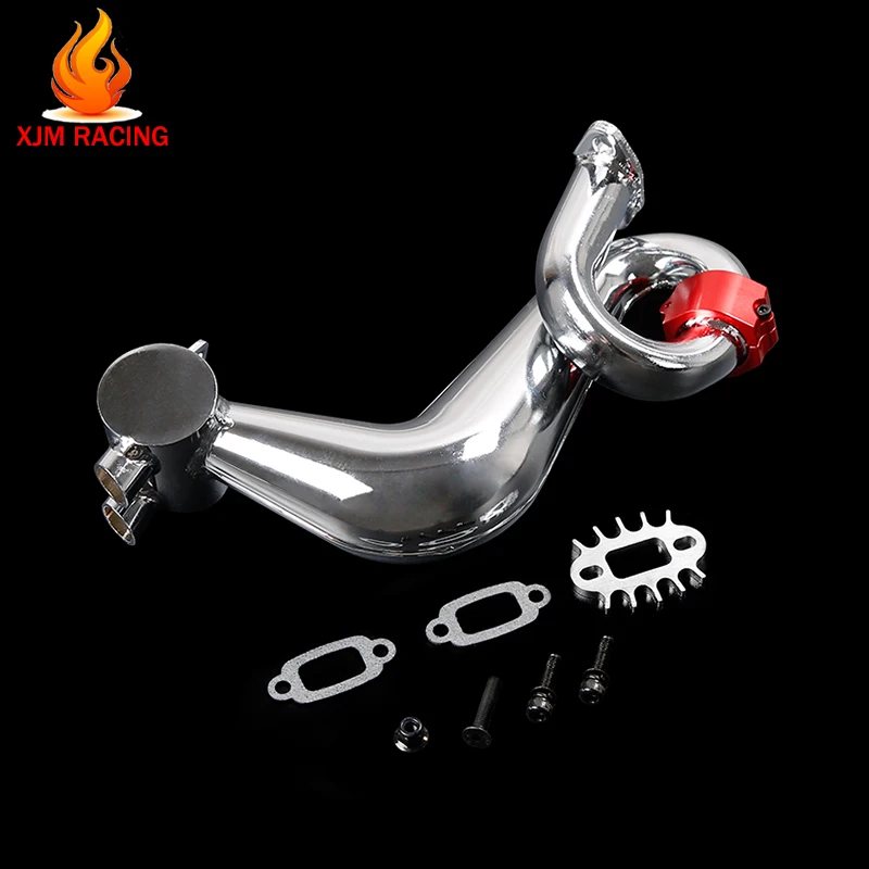 SS Silencer Exhaust Pipe Gen.2 with Metal Clamp for 1/5 Hpi ROFUN BAHA ROVAN BAJA 5B KINGMOTOR RC CAR RACING TOYS PARTS