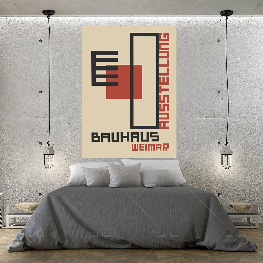 Bauhuk Ausstellung Poster ceta - Home Decor Expo ulasan dan harga