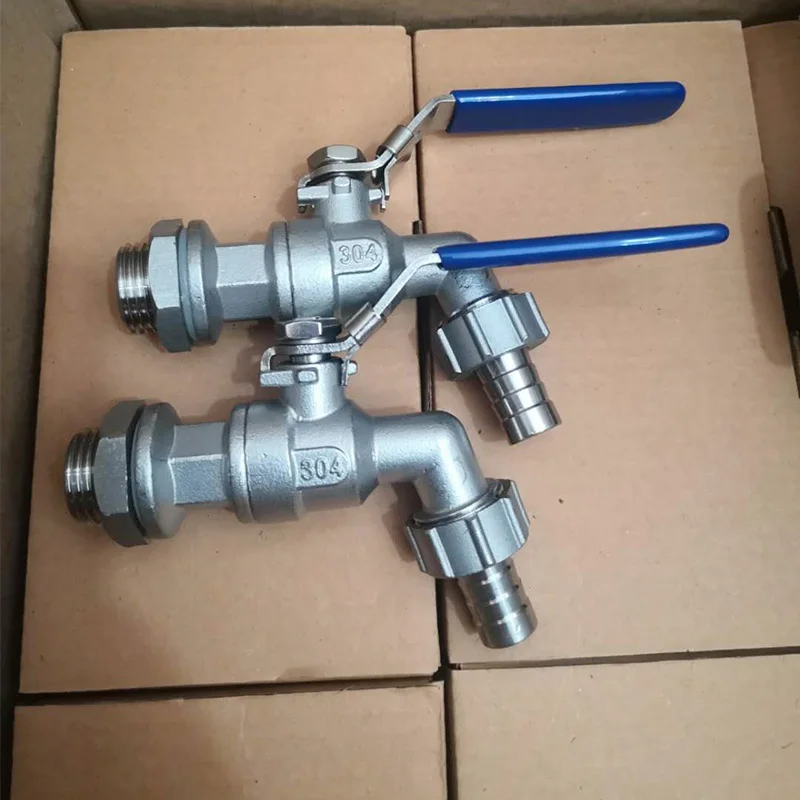 Stainless Steel Ball Valve - 1/2 Inch Weldless Bulkhead Bibcock for Building Home Brew Kettle/Mash Tun