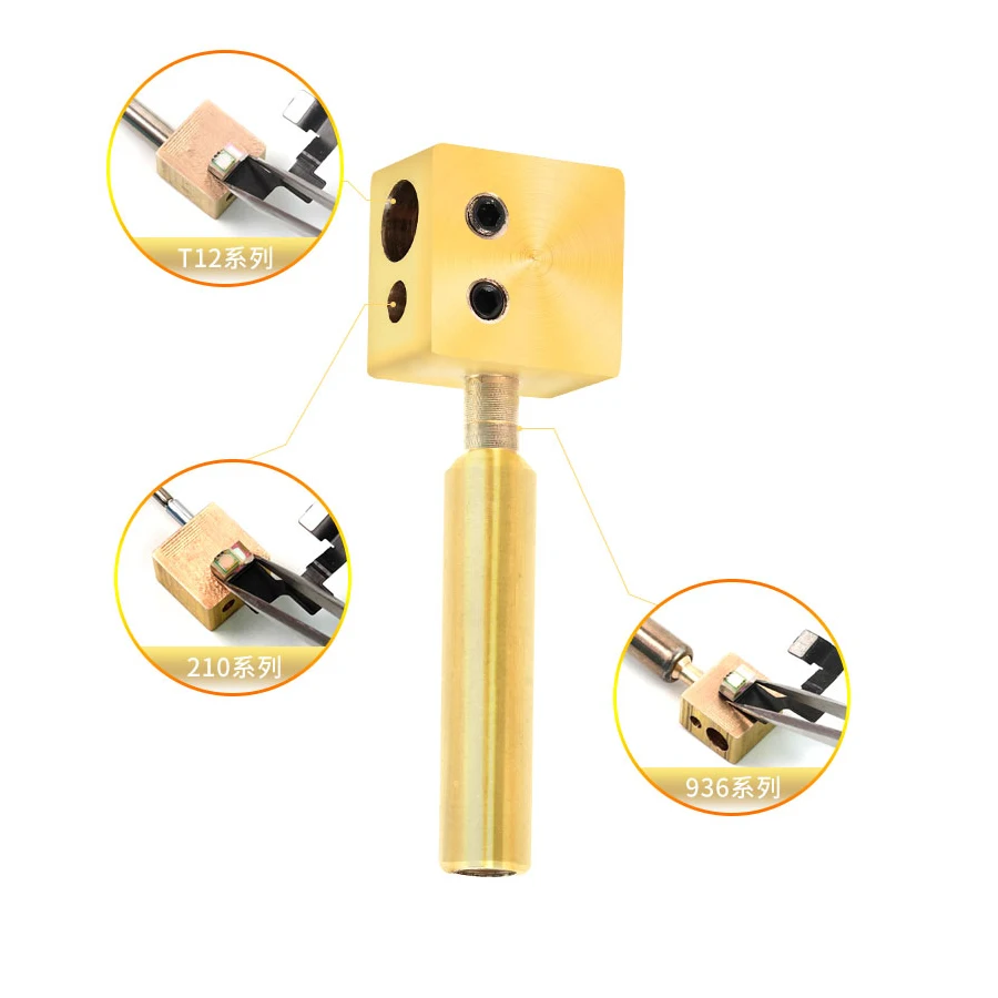 Soldador eléctrico desmontable de cobre puro, 3 en 1, RL-067, para mesa calefactora universal en miniatura de la serie 936/210/T12