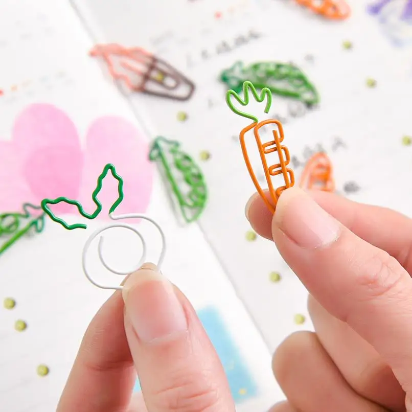 Two-Color Vegetable Shape Creative Special-Shaped Paper Clips Cartoon Cute Carrot Paper Clips