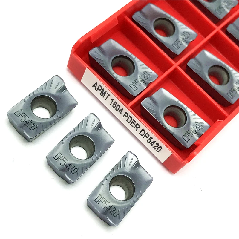 Imagem -05 - Inserção de Fresagem Indexável Carbide Insere Ferramenta de Torneamento Ferramenta de Corte Cnc Apmt 1604 para Bap400 Apmt1604 Dp5320