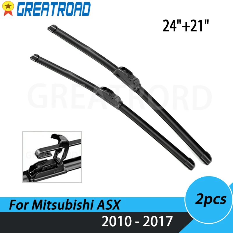 Wiper LHD Front Wiper Blades For Mitsubishi ASX 2010 - 2015 2016 2017 Windshield Windscreen Front Window 24