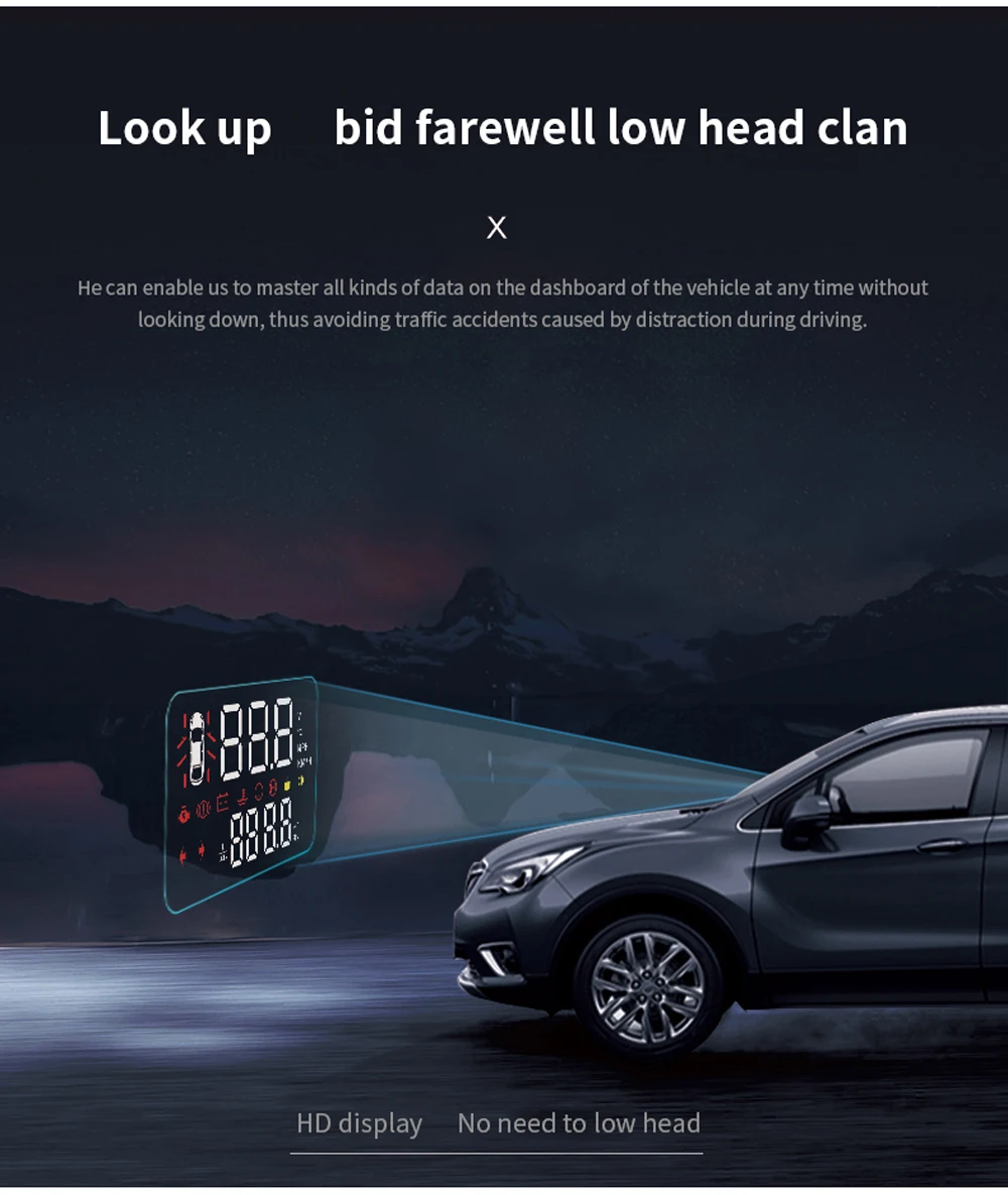 For Toyota C-HR IZOA 2018-2024 HUD Head-Up Display