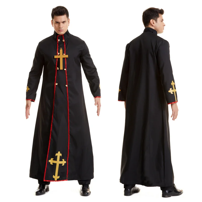 

Halloween Adult Costume Male Priest Missionary Easter Jesus Cosplay Performance Costume