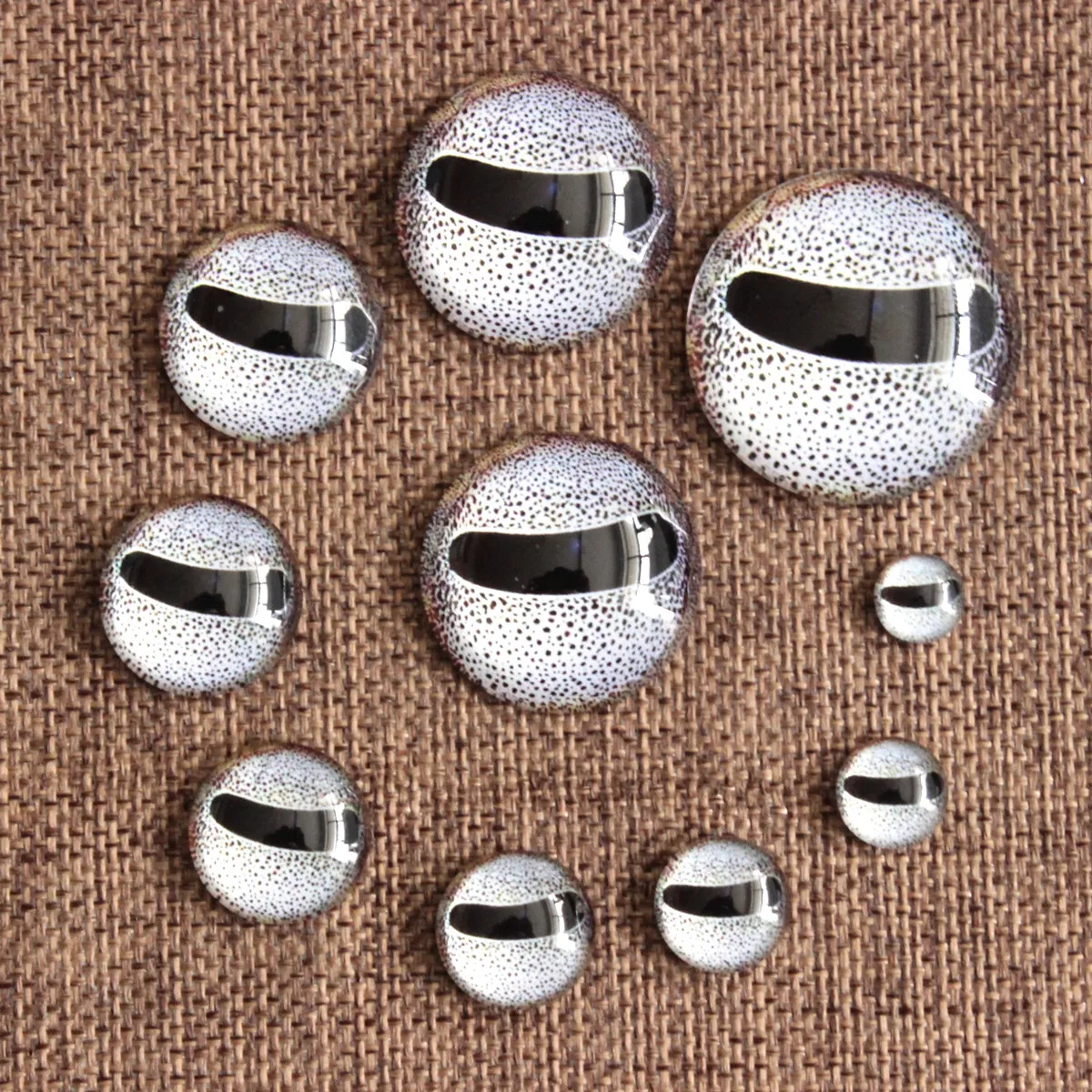 8 10 12 14 16 18 20 25 30mm Oko ośmiornicy Okrągły wzór Szklany kaboszon Flatback Podstawa fotograficzna DIY Biżuteria Akcesoria K06251