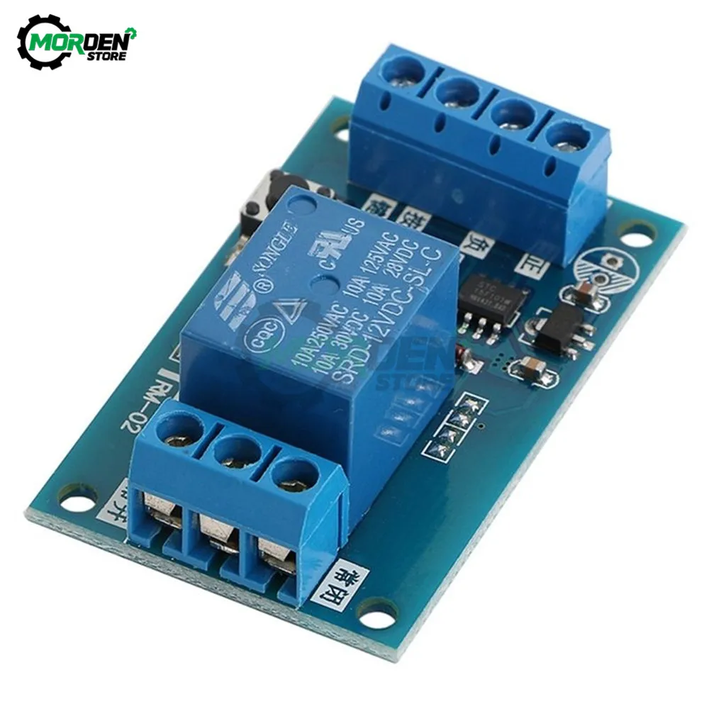 Bistable Relay Module 5V/12V /24V Single Button Relay Module One Modification Start-Stop Self locking Car Modification Switch