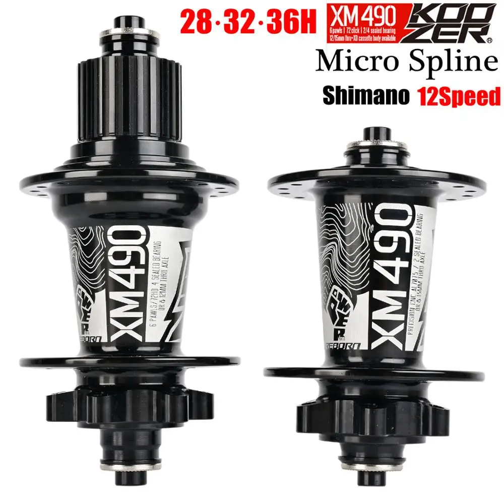 Koozer XM490 Hubs 4 Bearing MTB Mountain Bike Hub Front Rear QR or