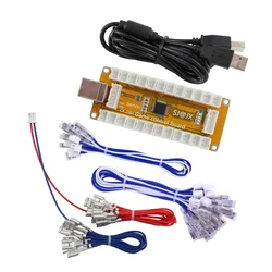 SJ@JX Arcade Game USB Encoder Zero Delay Gamepad LED Button Joystick Controller for Nintendo Switch PC PS3 Raspberry Pi 2201