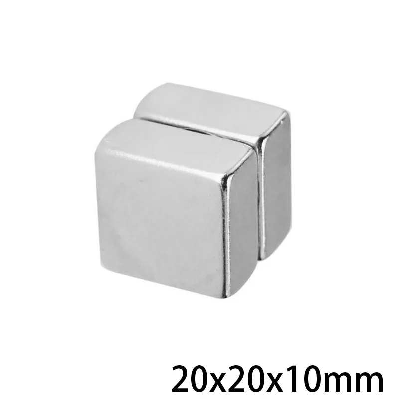 1/2/3/5/10/15PCS 20x20x10mm Square  Search Magnet N35 Super Strong Powerful Magnets 20x20x10 Block Neodymium Magnets 20*20*10