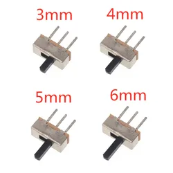 20Pcs SS12D00 Interruptor on-off mini Slide Switch 3pin 1P2T 2 Position High quality toggle switch Handle length:3MM/4MM/5MM/6MM