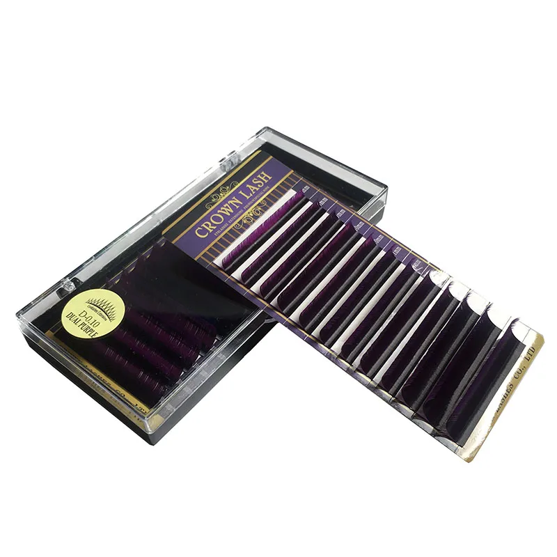 2tones Ombre Purple Volume Lash C D-0.10 0.15 7-15mm Dual Color Gradient Effect CrownLash Eyelash Extensions