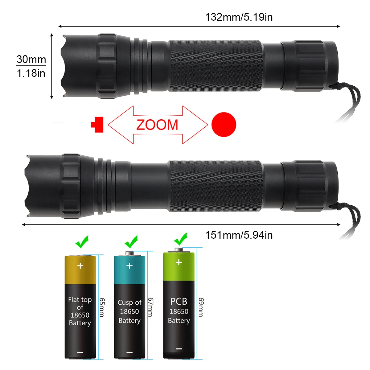 SecurityIng 501F Mini  Infrared IR 940nm Night Vision Zoom Flashlight Handheld Waterproof  Shockproof Flashlight for Hunting